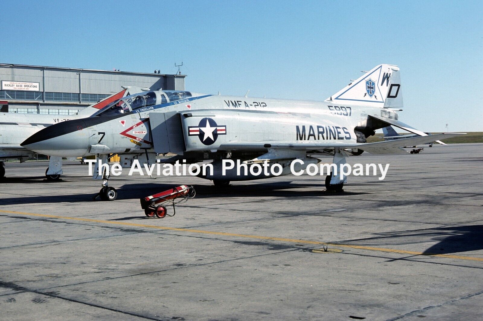 US Marines VMFA-212 McDonnell F-4J Phantom 155887/WD-7 (1975) Photograph