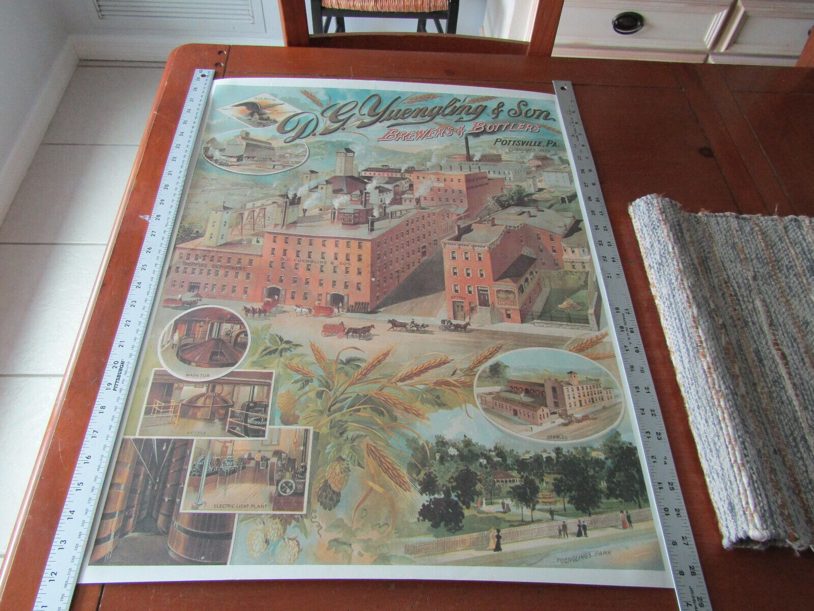 Rare Yuengling Beer Brewery Poster    27 1/2\'\' x 21\'\'  Pottsville PA