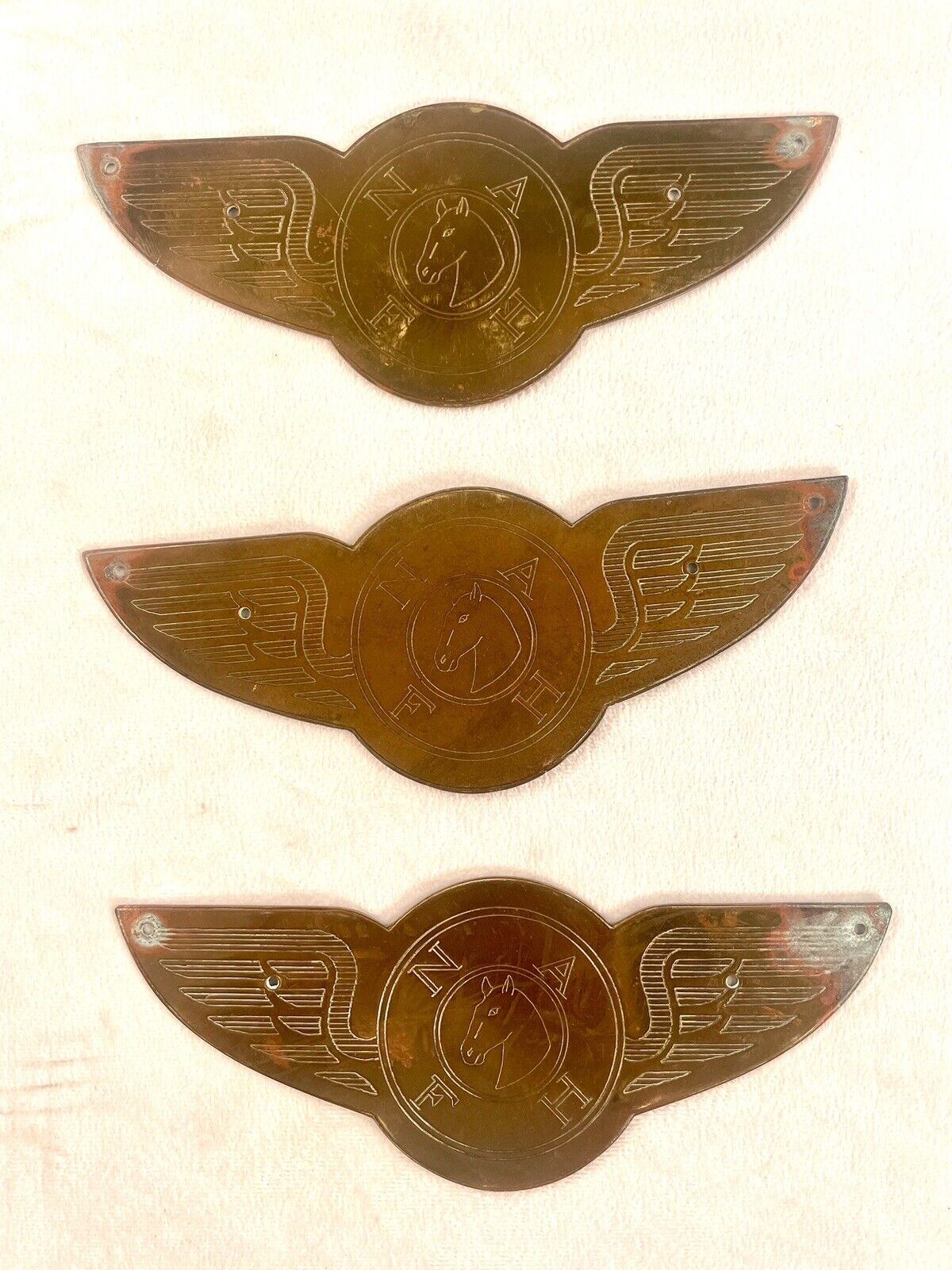 Antique Arabian Horse Foundation brass plaques - 3 Pieces