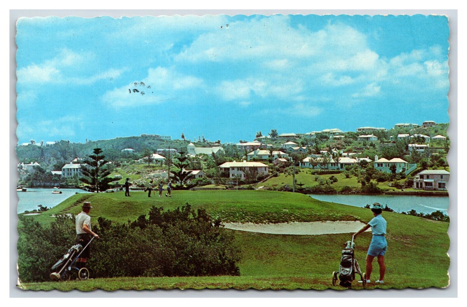 Riddel\'s Bay Golf Club Warwick Parish Berumuda UNP Chrome Postcard S12