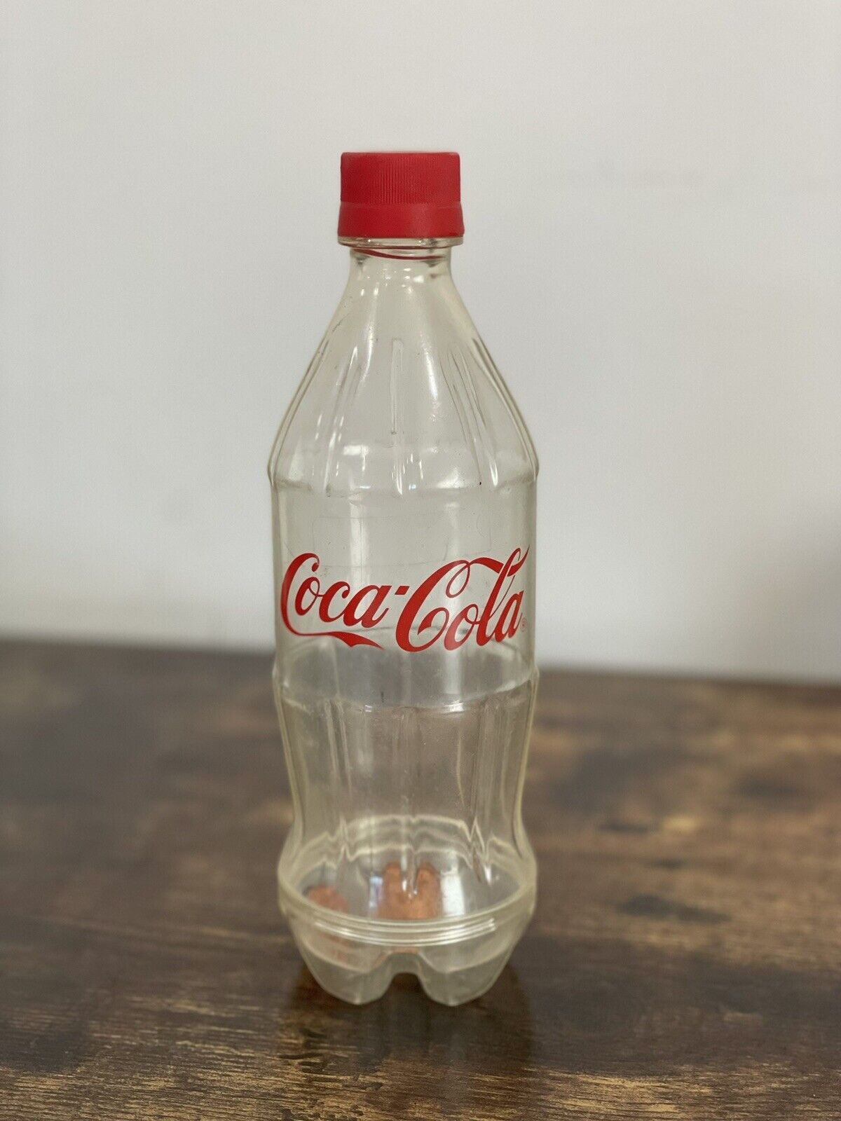 Vintage Coca Cola Plastic Bottle Piggy Bank Coin Bank Collectible Rare