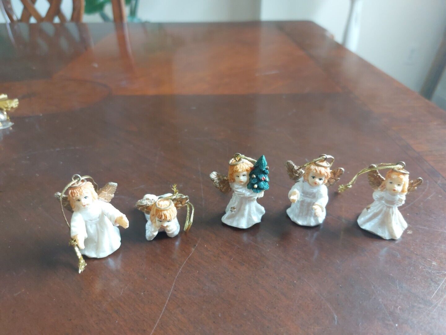  Giftco Vintage Set of  5  Angels Mini Ornaments Christmas Tree Decoration