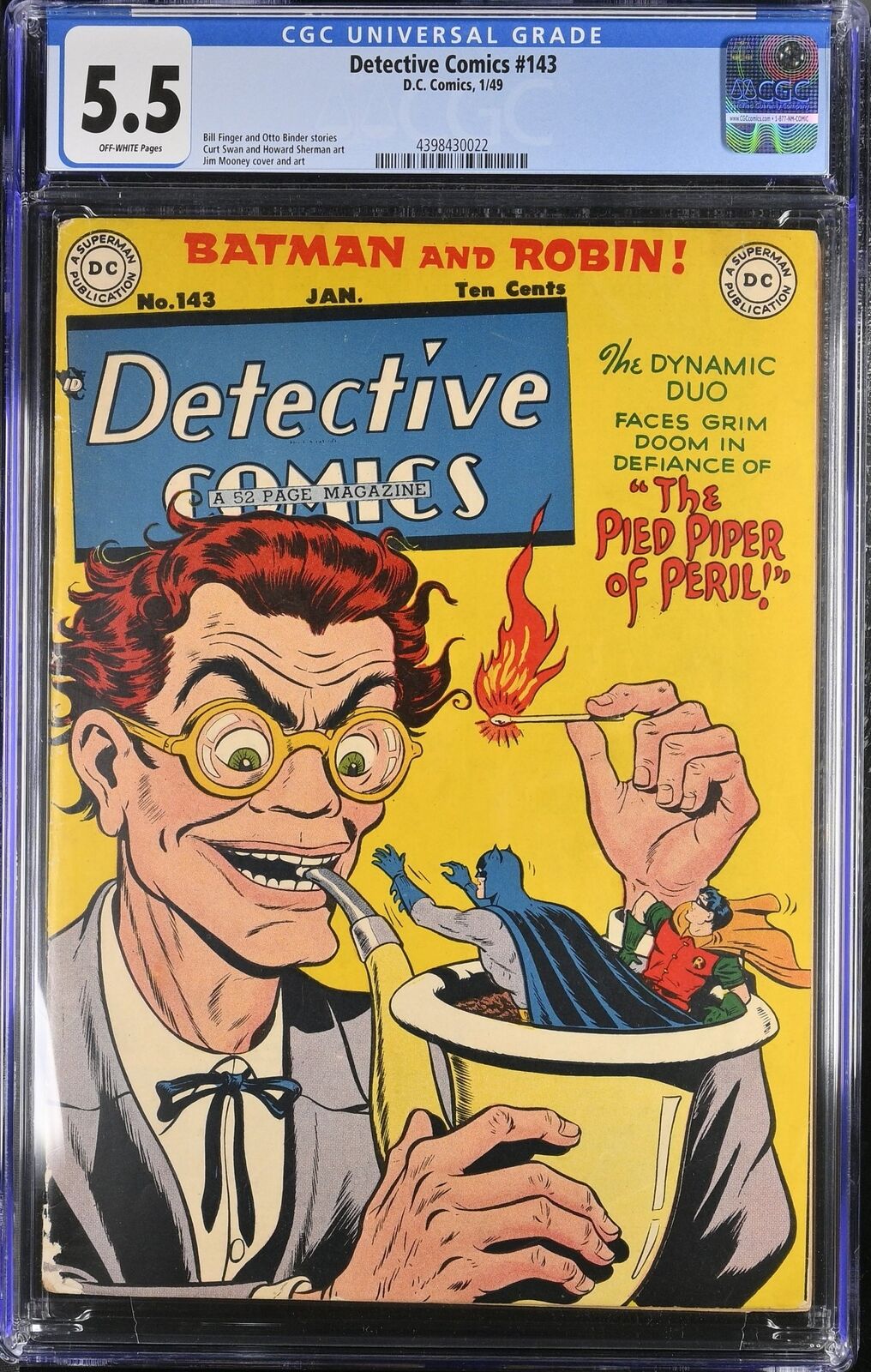 Detective Comics #143 CGC FN- 5.5 Off White Golden Age Batman Robin 1949