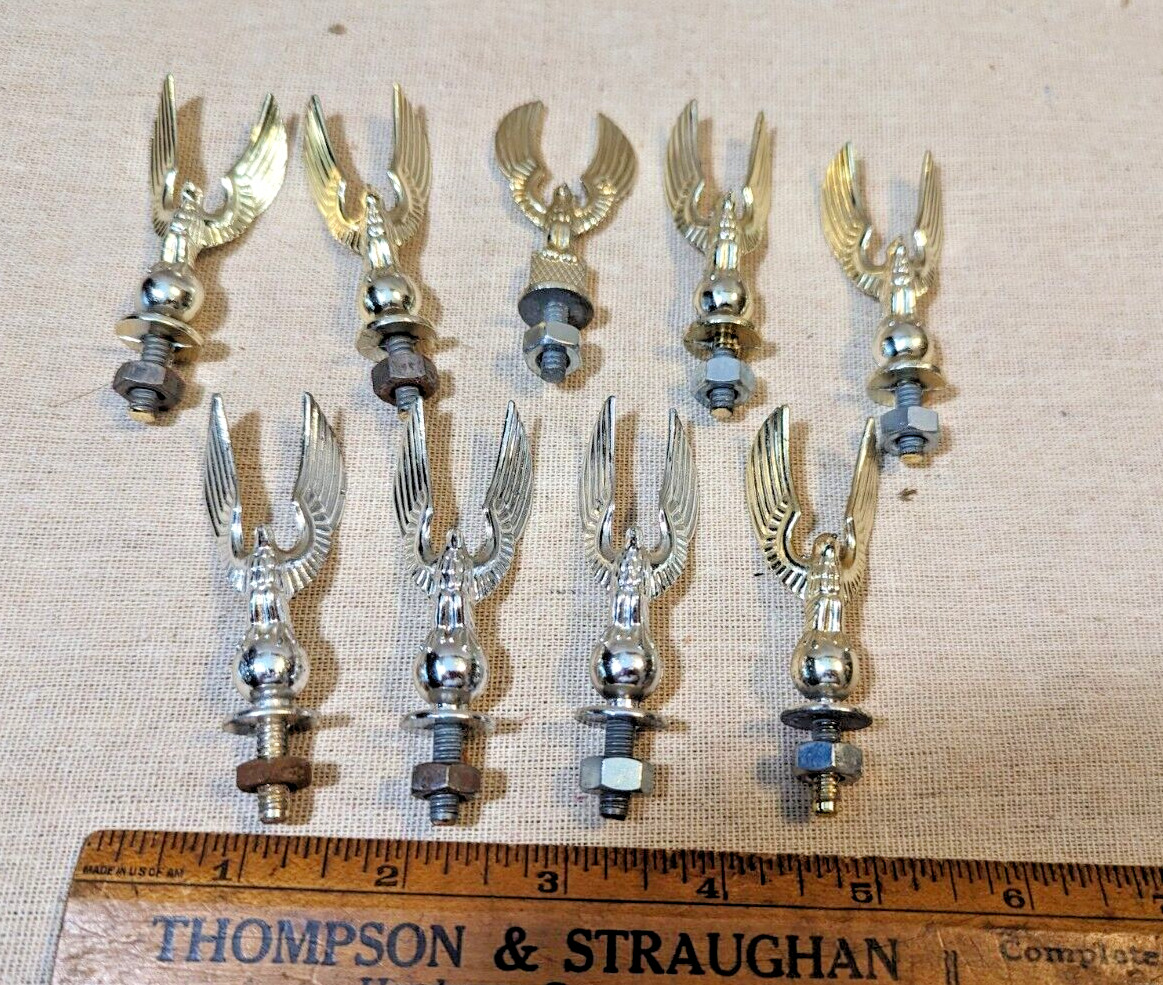 Lot Of 9  Metal Eagle Trophy Toppers 3\