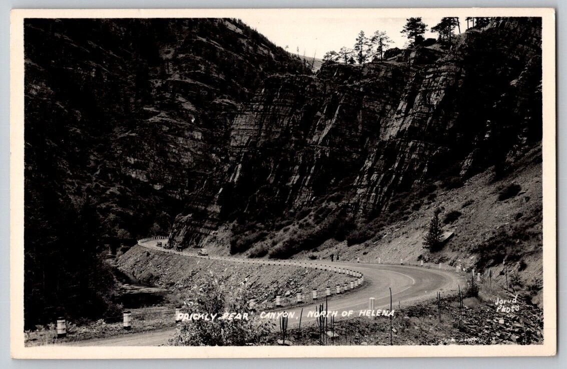 Vintage Prickly Pear Canyon North of Helena Montana RPPC Postcard