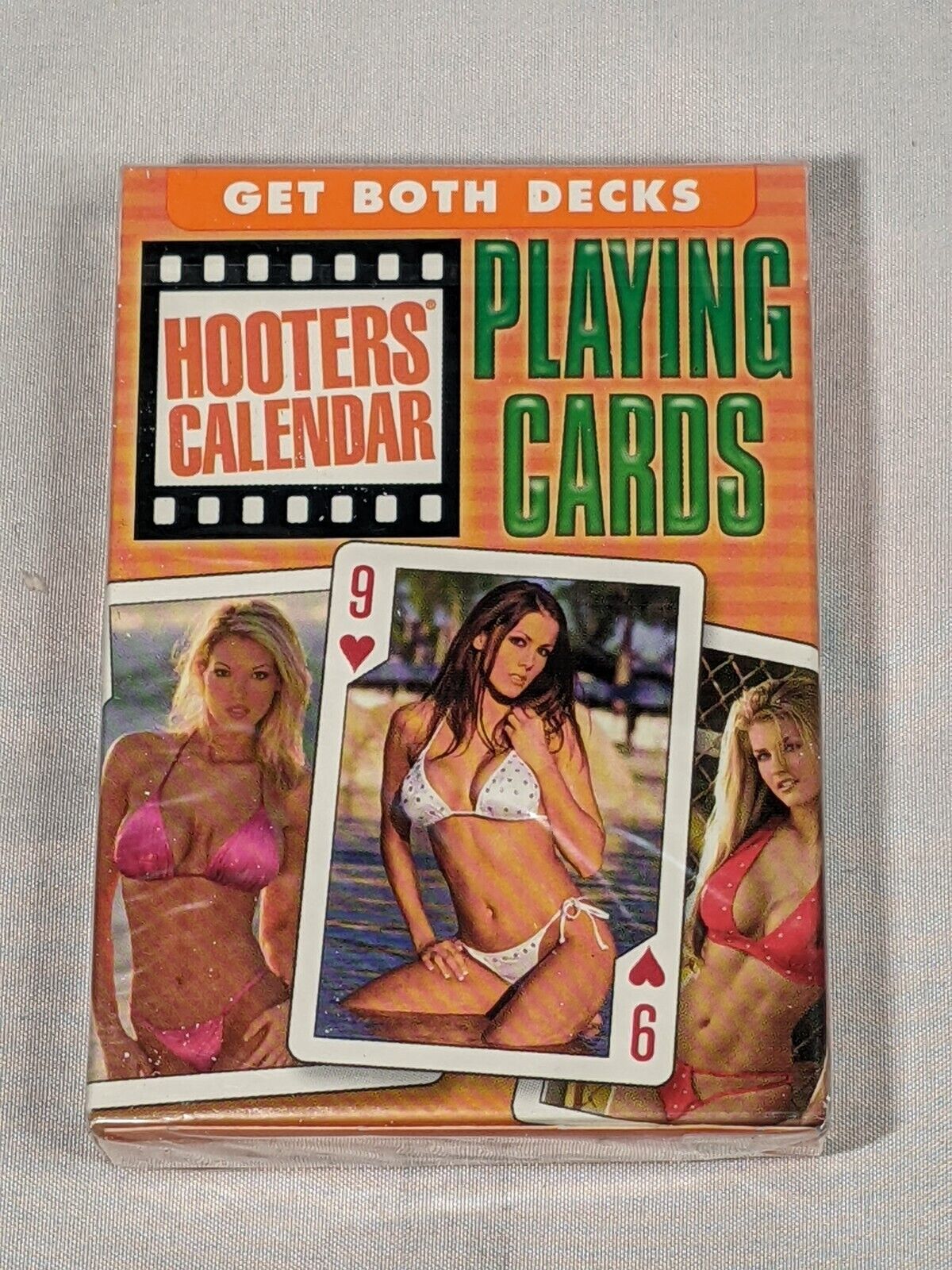 HOOTERS Calendar Girls Playing Cards 10th Edition Series 1 2005 Rare Orange. 
