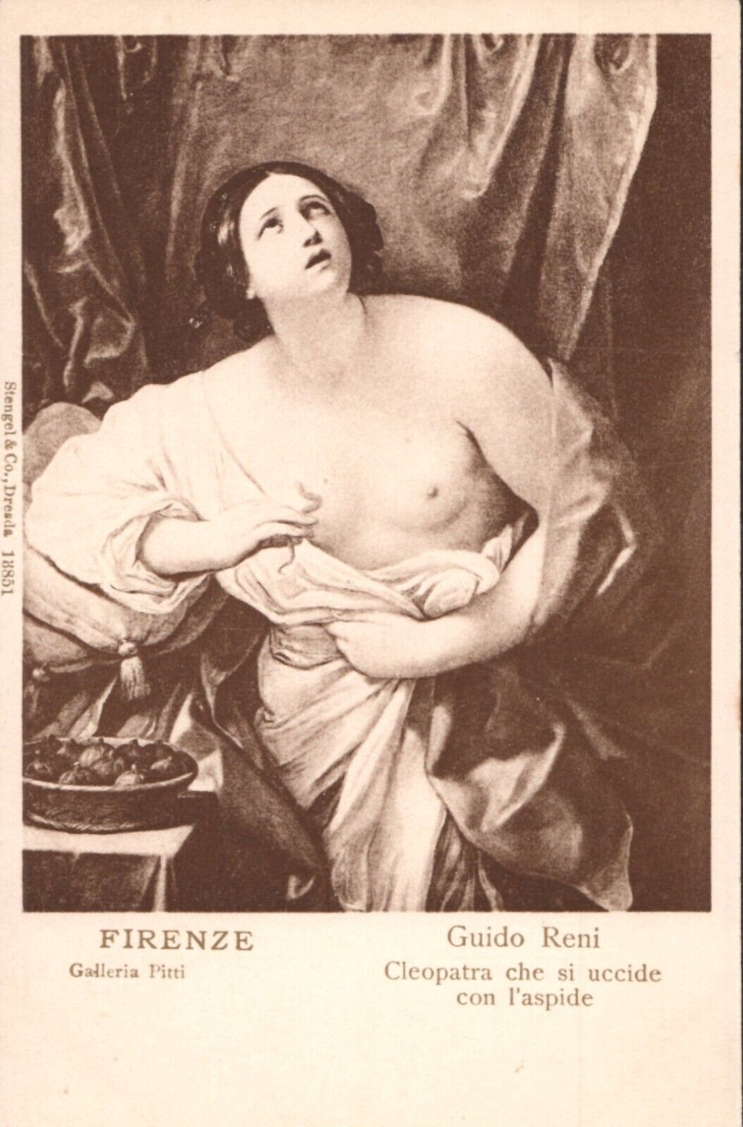 Cleopatra Killing Herself With The Asp, Florence, Italy Postcard.