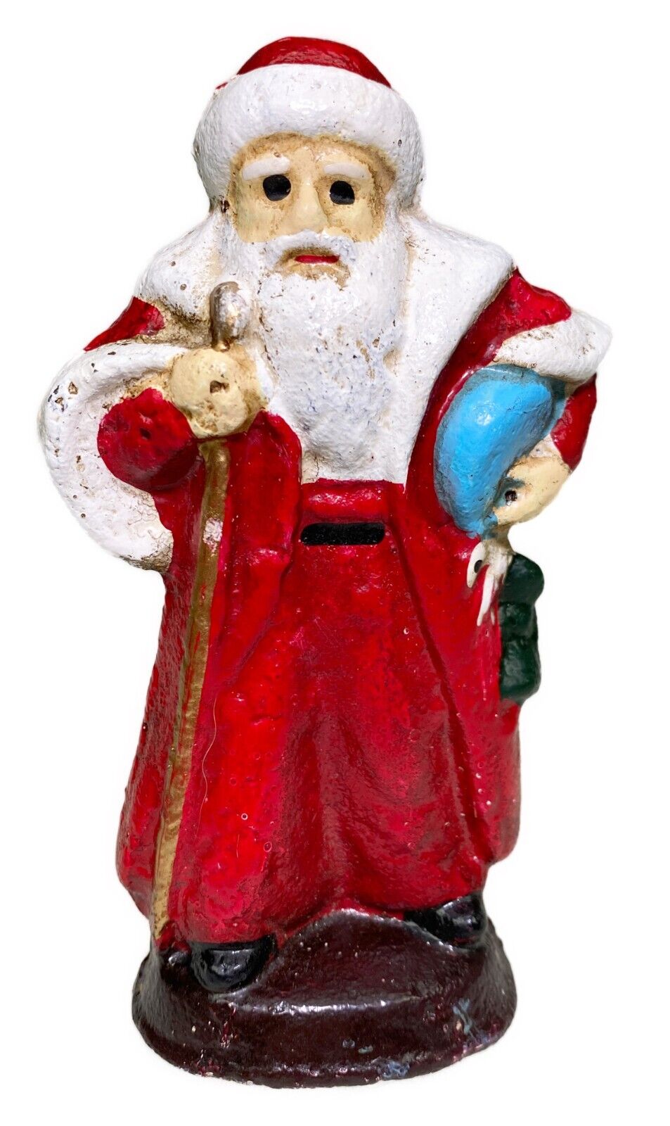 5” Cast Iron Santa Claus Old World St Nick Figurine Folk Art