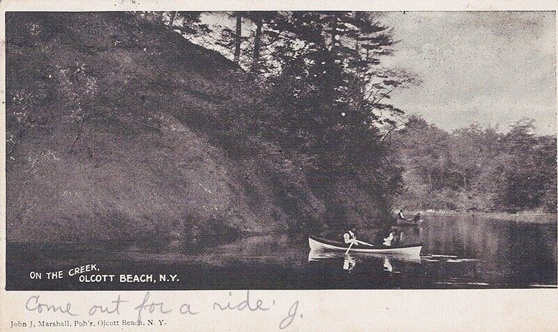 Olcott Beach NY Postcard On the Creek 1906 UDB John Marshall Publisher