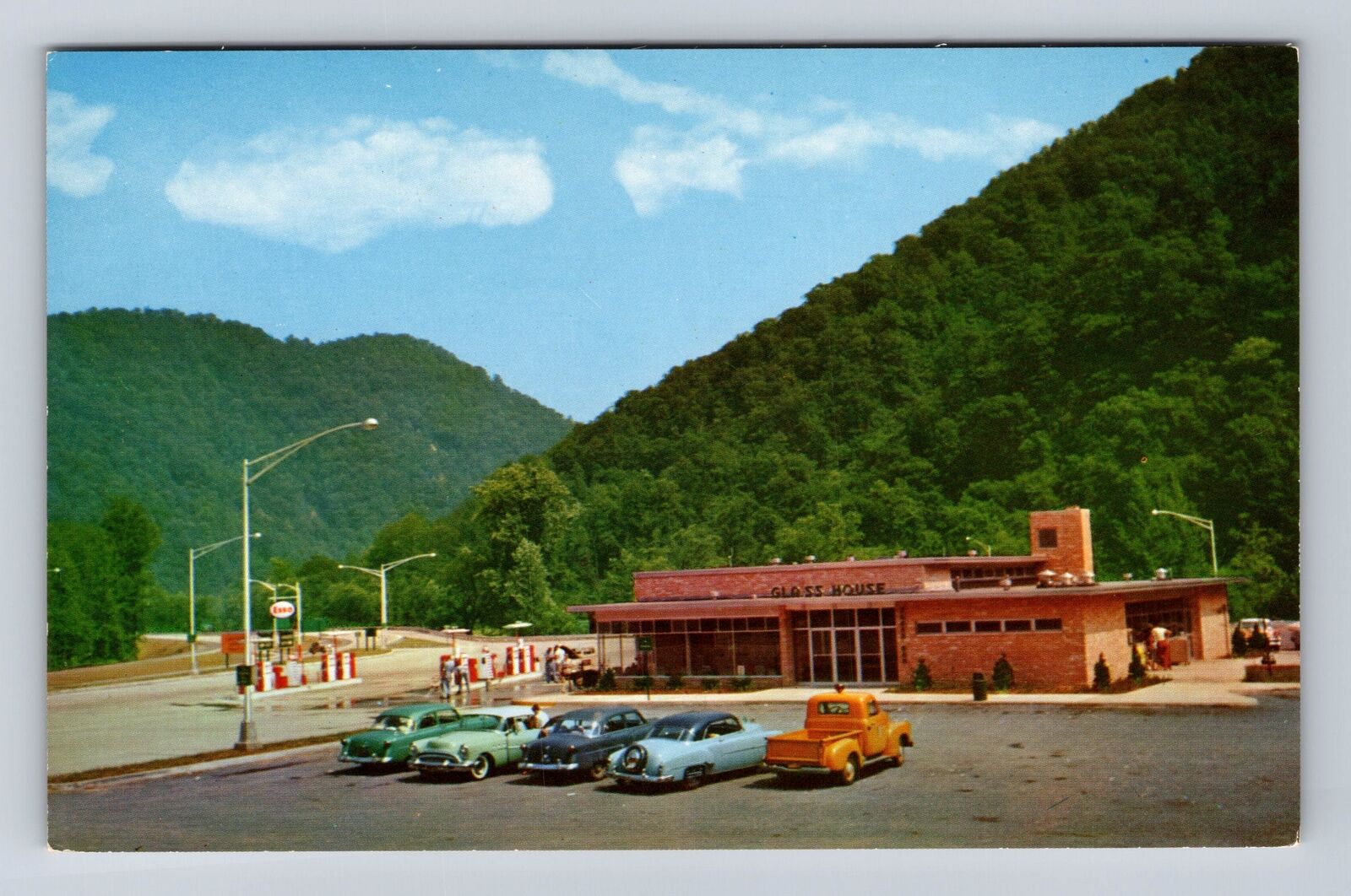 WV-West Virginia, Glass House Snack Bars, Antique, Vintage Souvenir Postcard