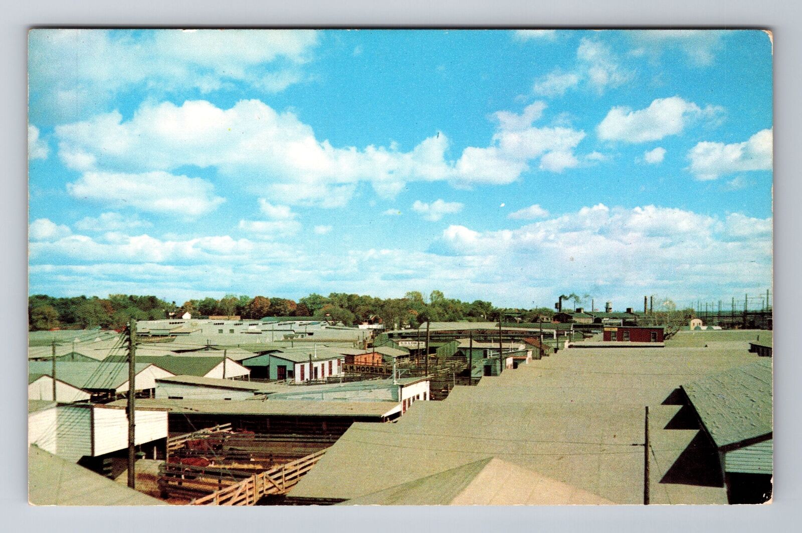 Lancaster PA- Pennsylvania, Aerial Of Stock Yards, Antique, Vintage Postcard