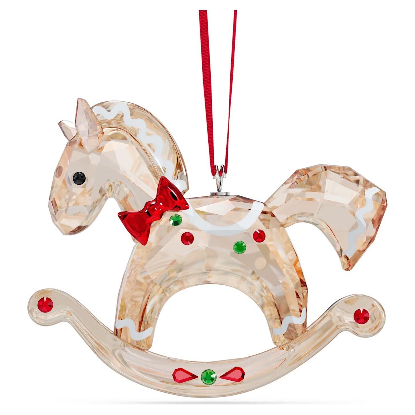 Swarovski Crystal Holiday Cheers Gingerbread Rocking Horse Ornament 5627608