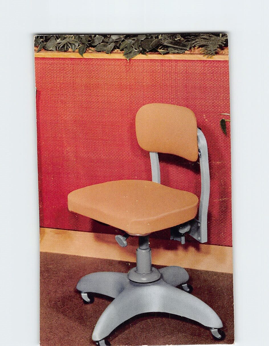 Postcard An Office Chair, General Fireproofing Co., Pittsburgh, Pennsylvania