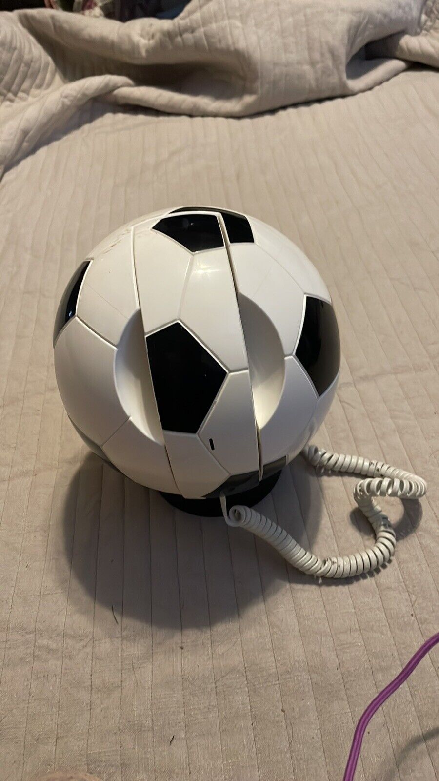 Vintage Soccer Fone Phone Novelty Telephone Football Add a Pic Corded Landline