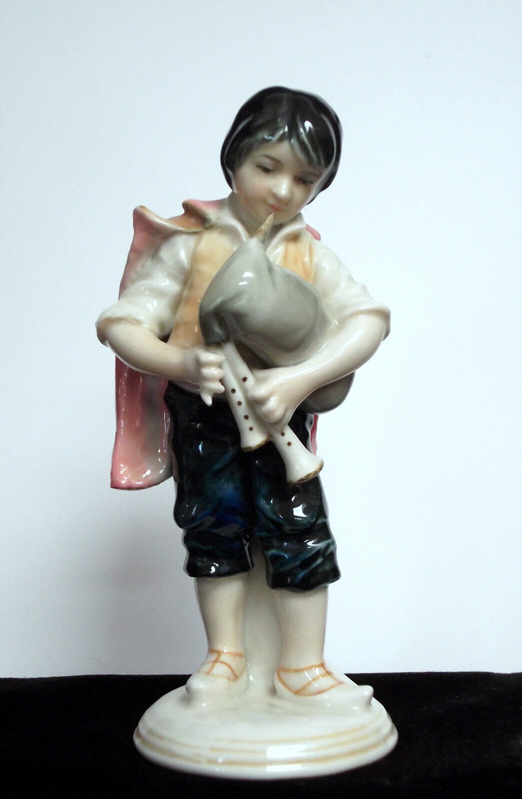 Karl Ens \'Bagpipe Boy\' Porcelain Figurine German Volkstedt