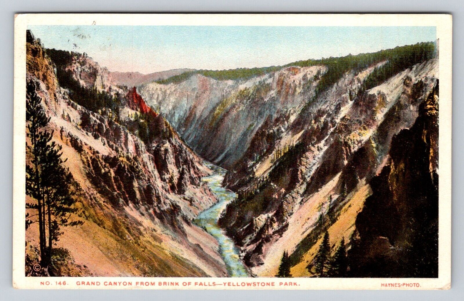 Haynes Grand Canyon From Brink Of Falls Series 100 146 Yellowstone P824