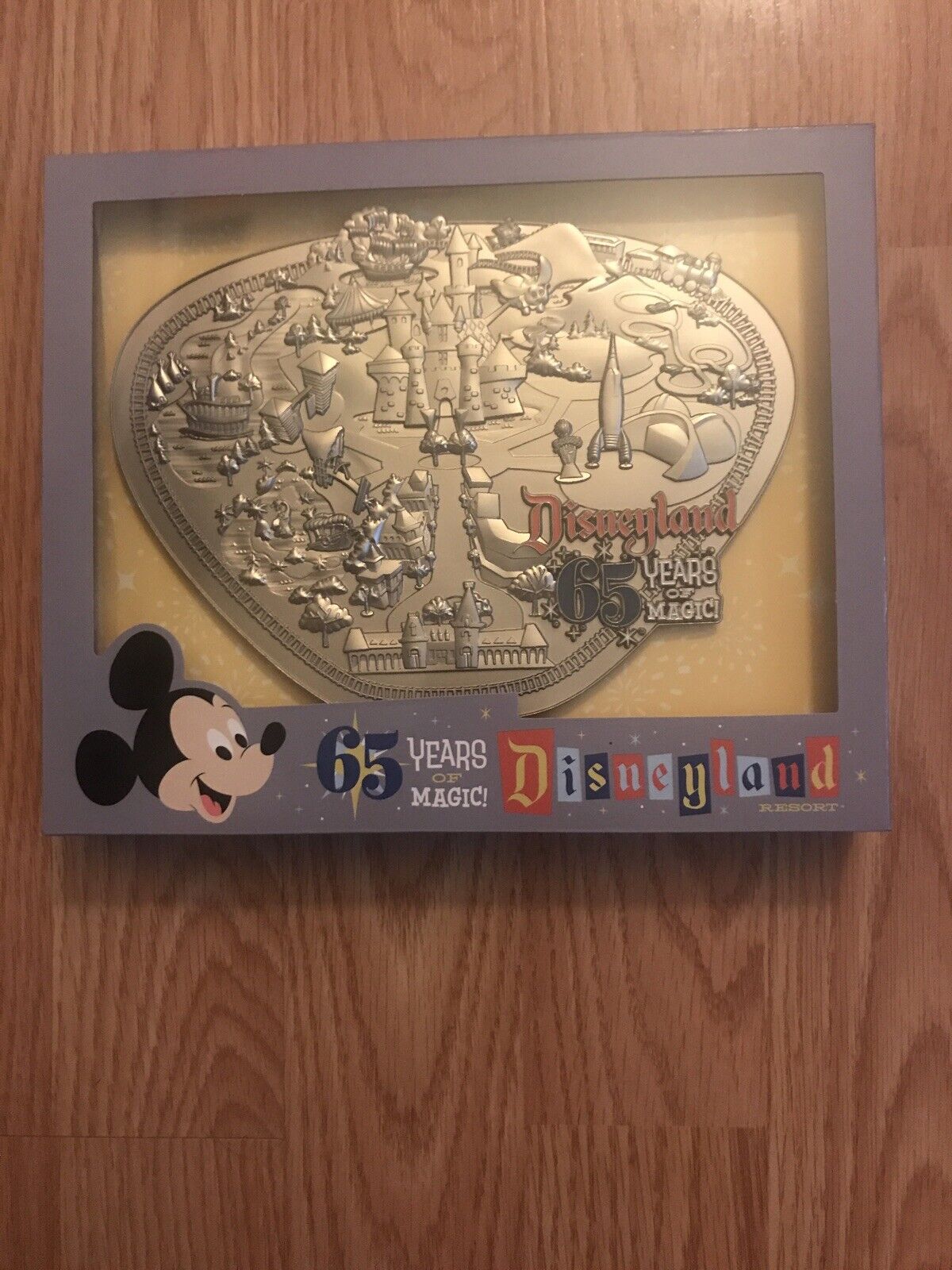 DISNEYLAND PARK 65th ANNIVERSARY PARK MAP LIMITED EDITION 1500 JUMBO PIN IN HAND