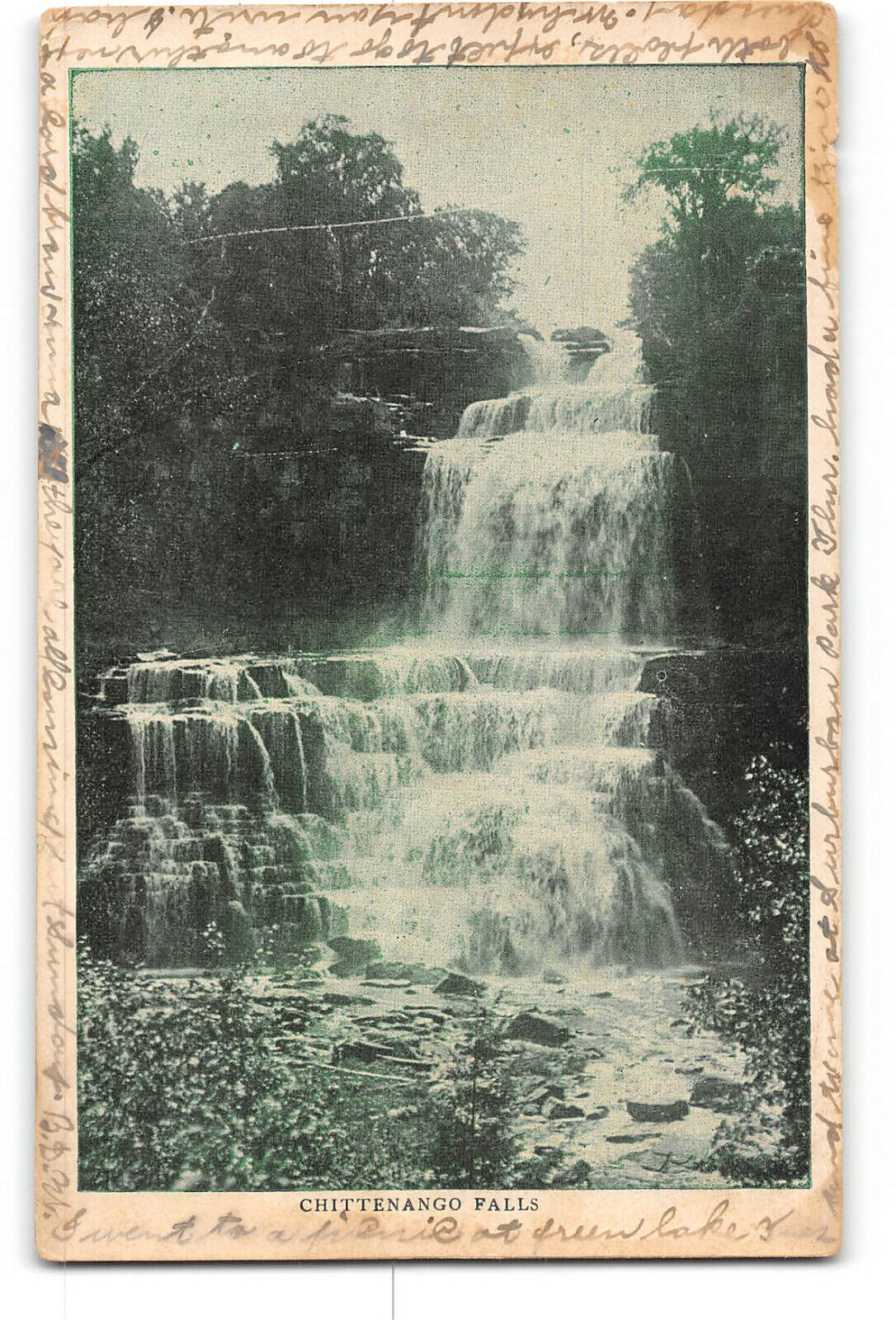 Cazenovia New York NY Postcard 1907 Chittenango Falls