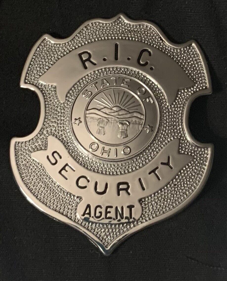 R.I.C. Security Obsolete Badge State Of Ohio (Retail Industrial Commercial)