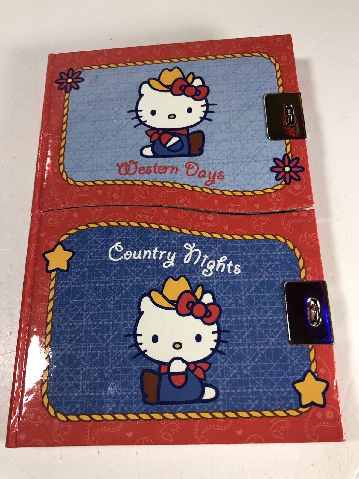 Sanrio Hello Kitty Dusty Trails Locking Diary Western Vintage 1976, 2003
