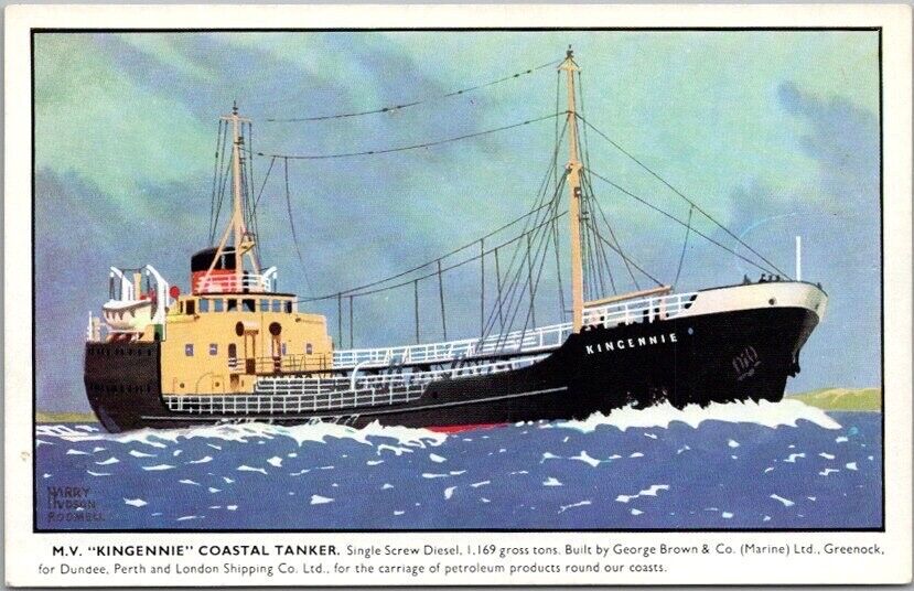 Vintage England Steamship Postcard \