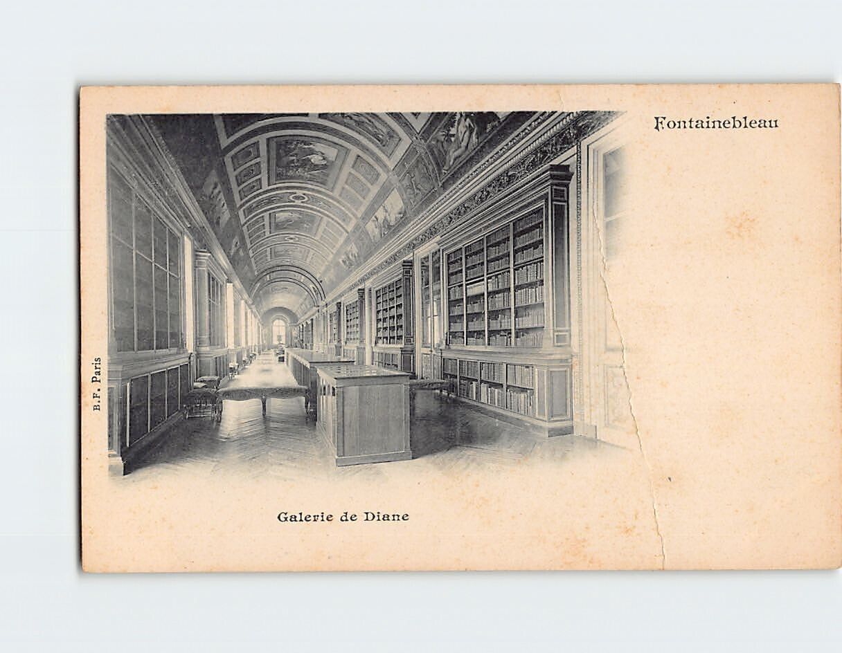 Postcard Galerie de Diane Fontainebleau France