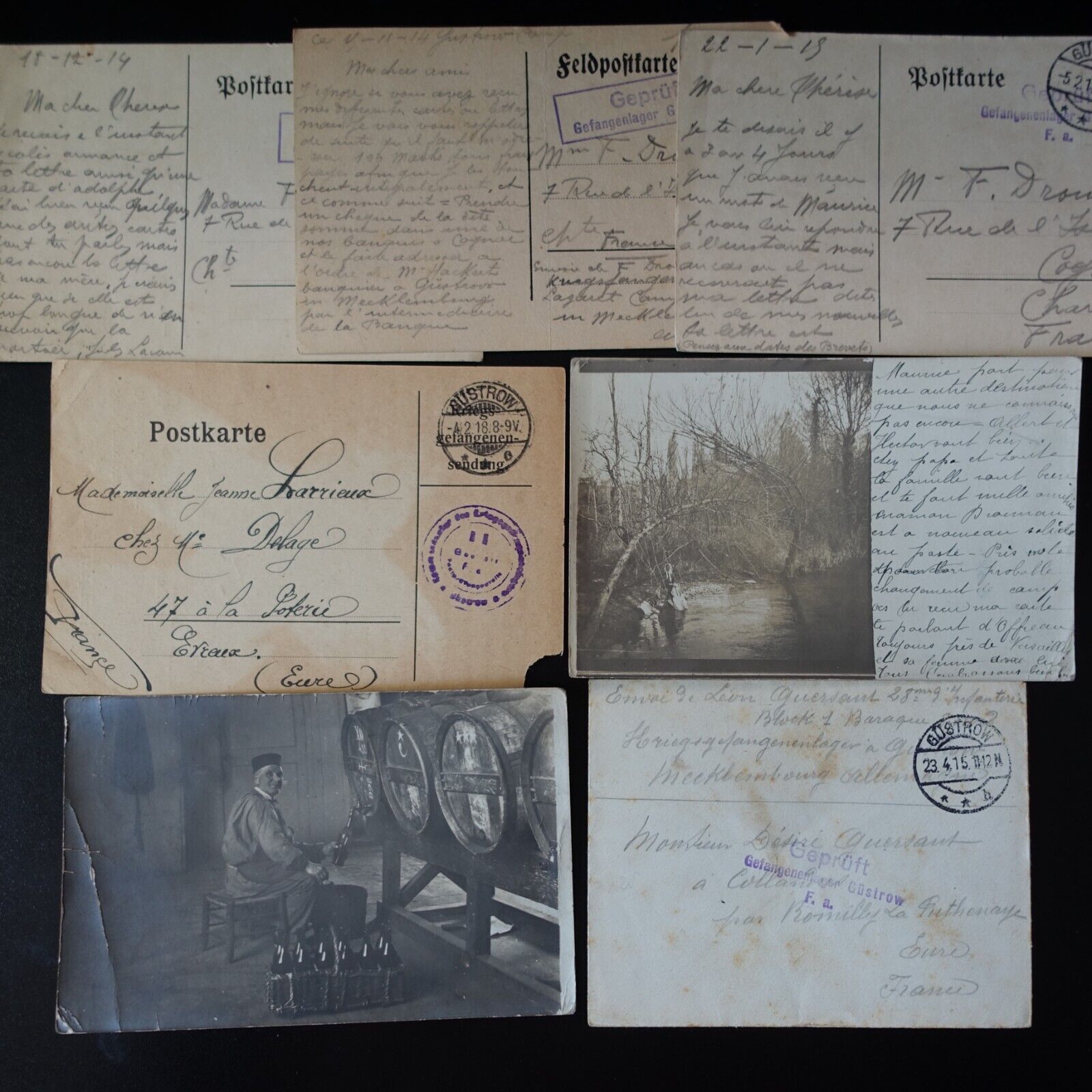 WW1 - Camp Of Güstrow - COVER Of Prisoner of War 14-18 - Cover x7 - Lot 8
