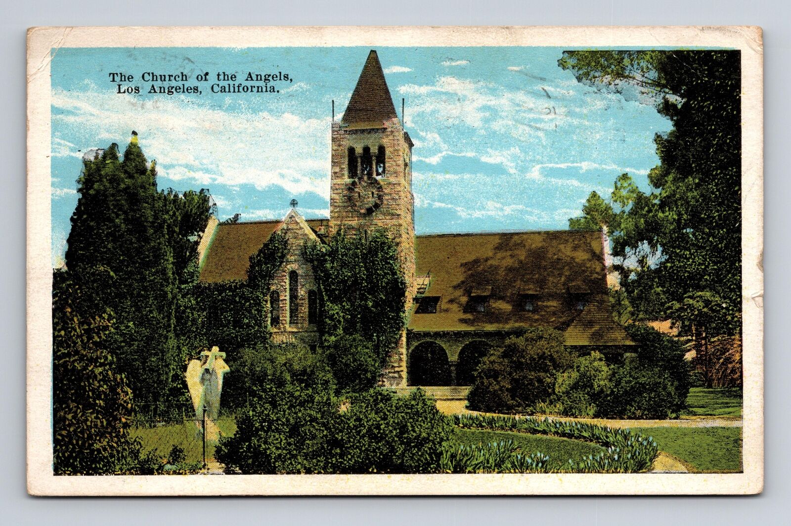 c192x WB Postcard Los Angeles CA California Church of the Angels