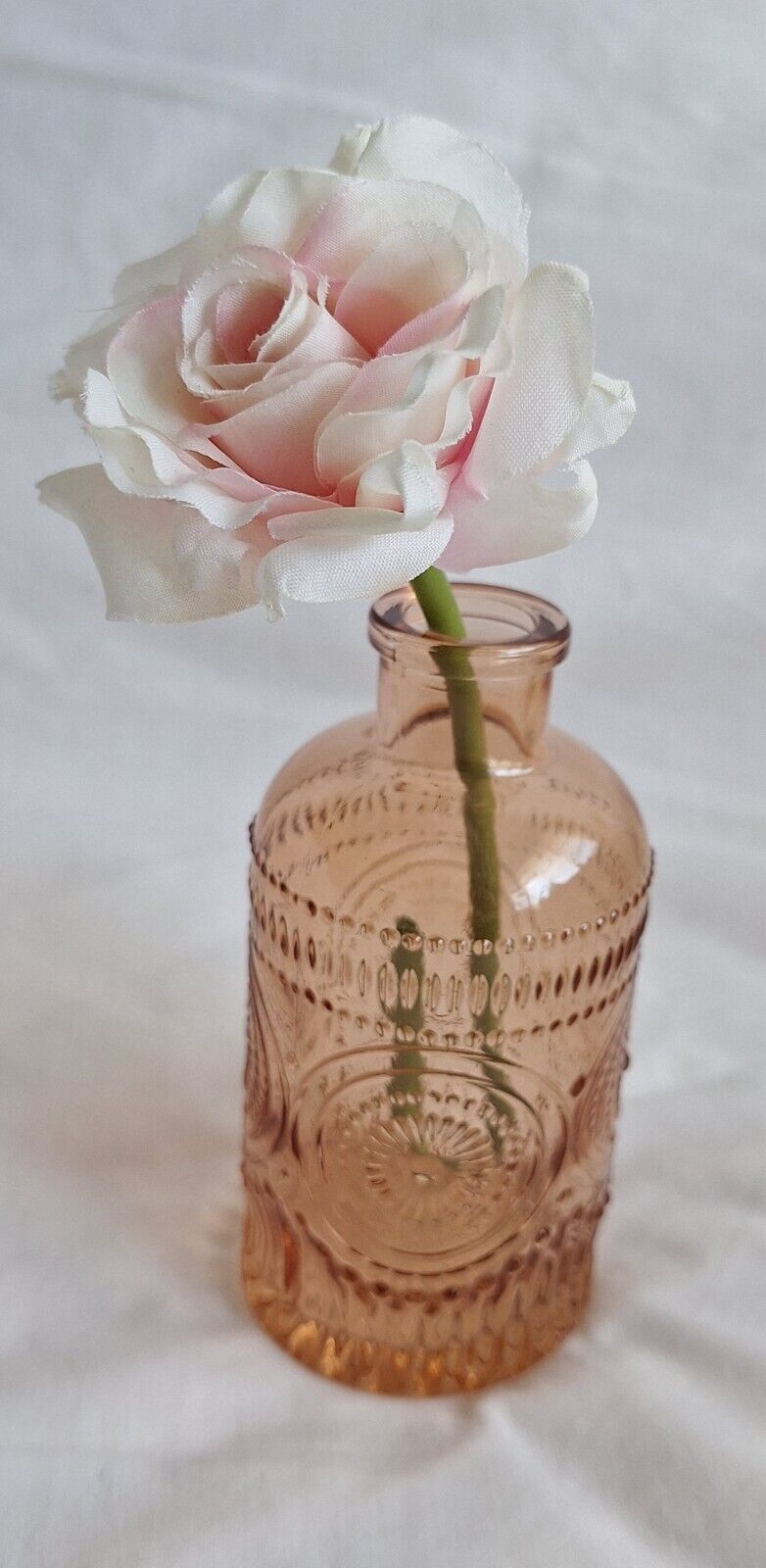 Vintage Orange Glass Bud Vase Small For Flowers 