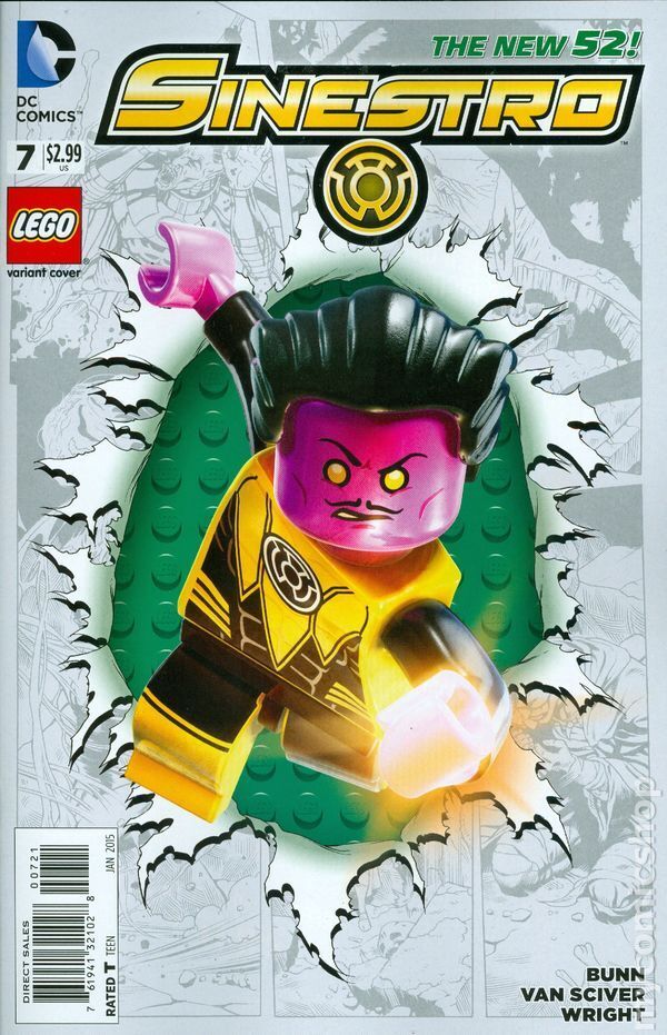 Sinestro #7B Lego Edition Variant FN 2015 Stock Image