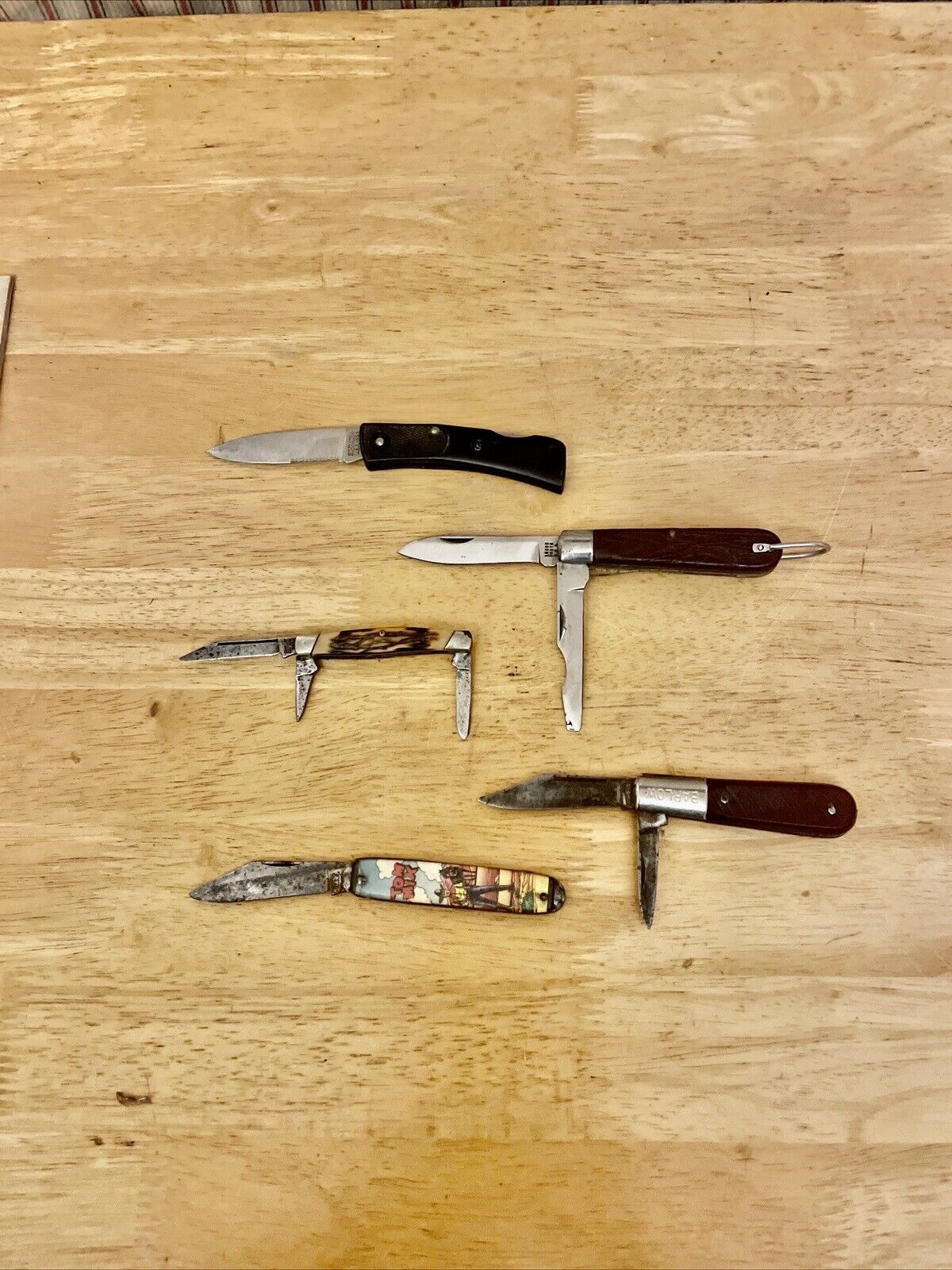 5 Camillus Barlow Proto Schrade and Tom Nix Folding Pocket Knifes Made in USA