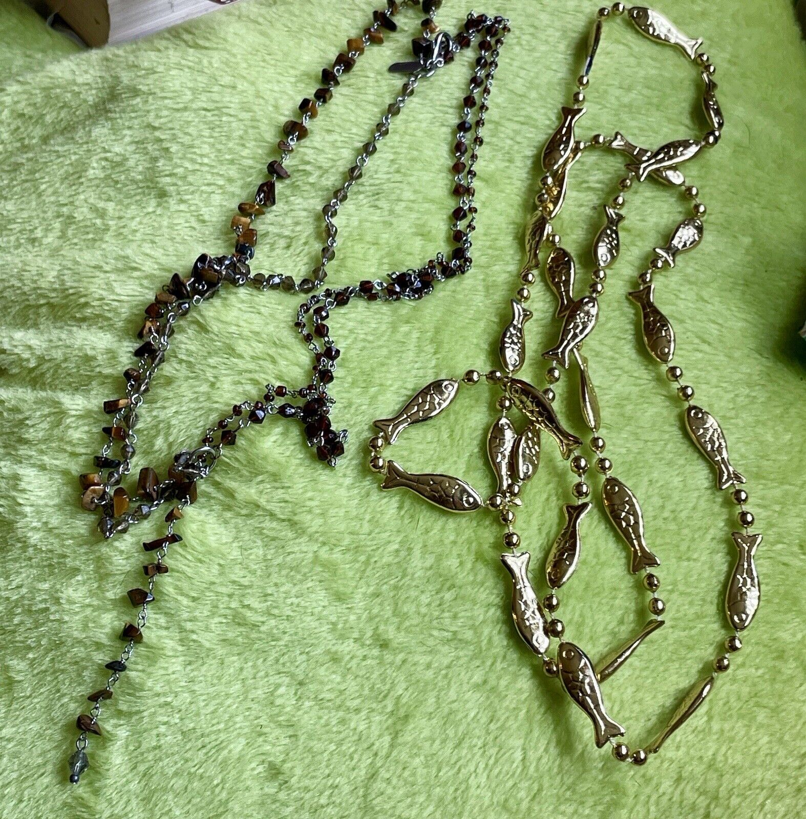 Rosary Beads Necklace Without Mary Charm Or Cross Real 925 Silver Marked Tag