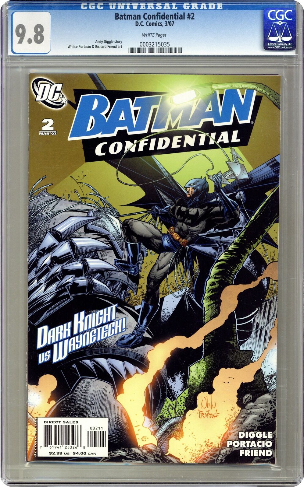 Batman Confidential #2 CGC 9.8 2007 0003215035