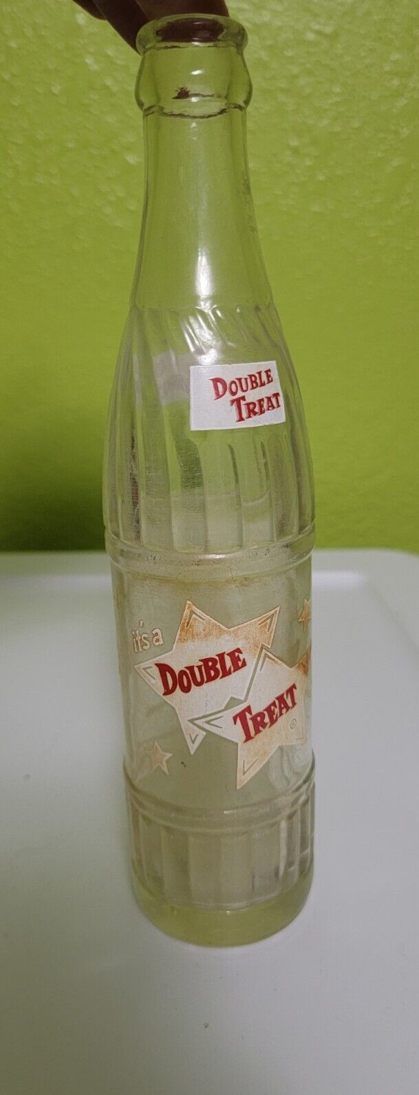 Rare Vintage Antique Soda Pop Glass Bottle Double Treat Beverages Tennessee 