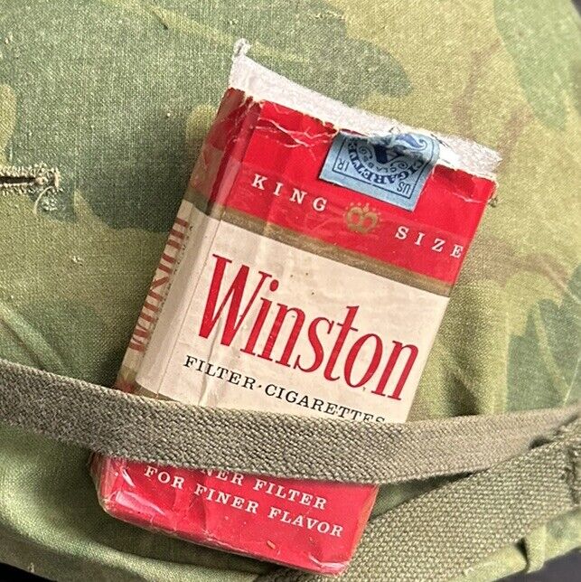ORIGINAL Vietnam War era 60s WINSTON Empty Cigarette Pack LOOKS GREAT on Your M1