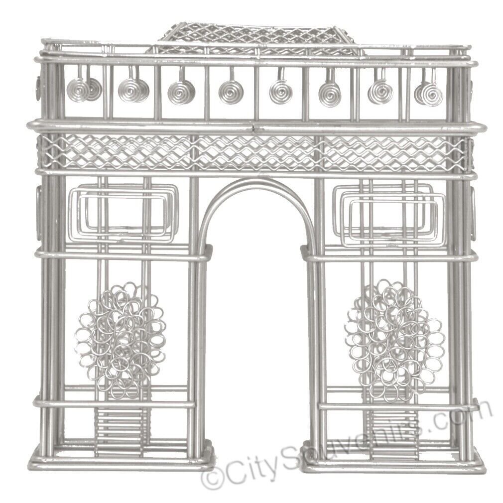 Arc de Triomphe Paris Wire Model Statue - France Souvenir Travel Gift Replica