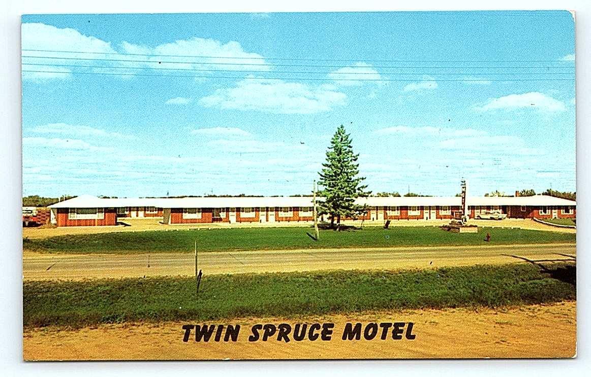 WADENA, MN Minnesota ~ TWIN SPRUCE MOTEL 1961 Roadside Postcard