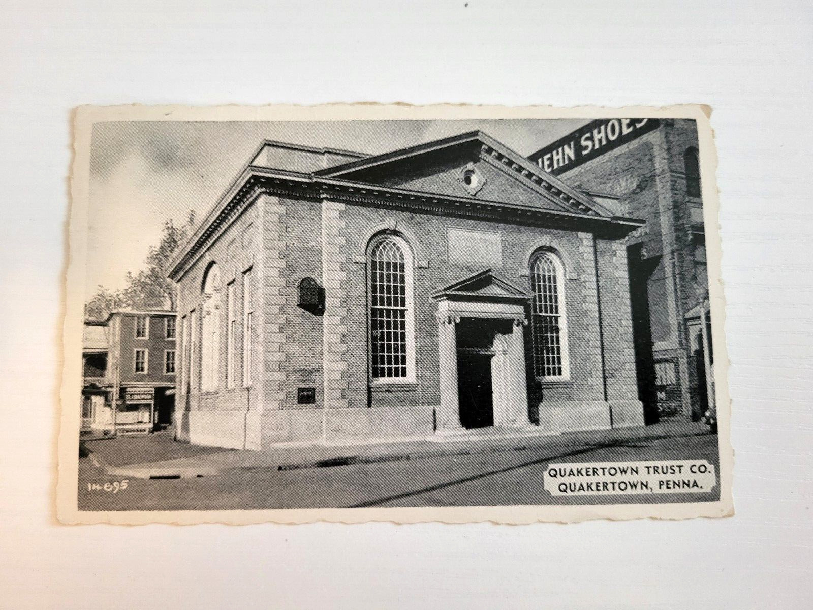 Quakertown Pennsylvania  Vintage Postcard Quakertown Trust Co Broad and Third-