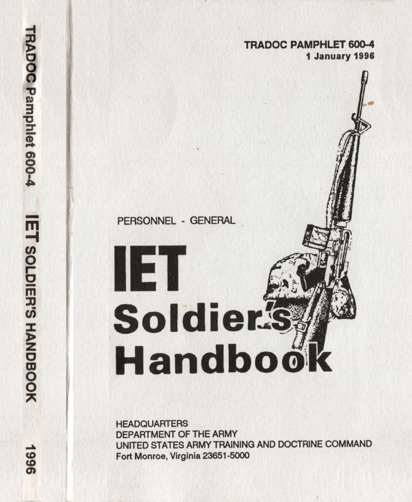 435 Page 1996 IET BASIC TRAINING SOLDIER'S MANUAL ARMY TESTING SMART on Data CD