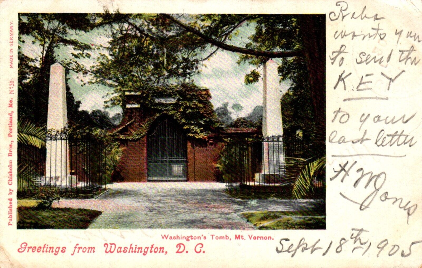 Washington\'s Tomb Mount Vernon Virginia Postcard