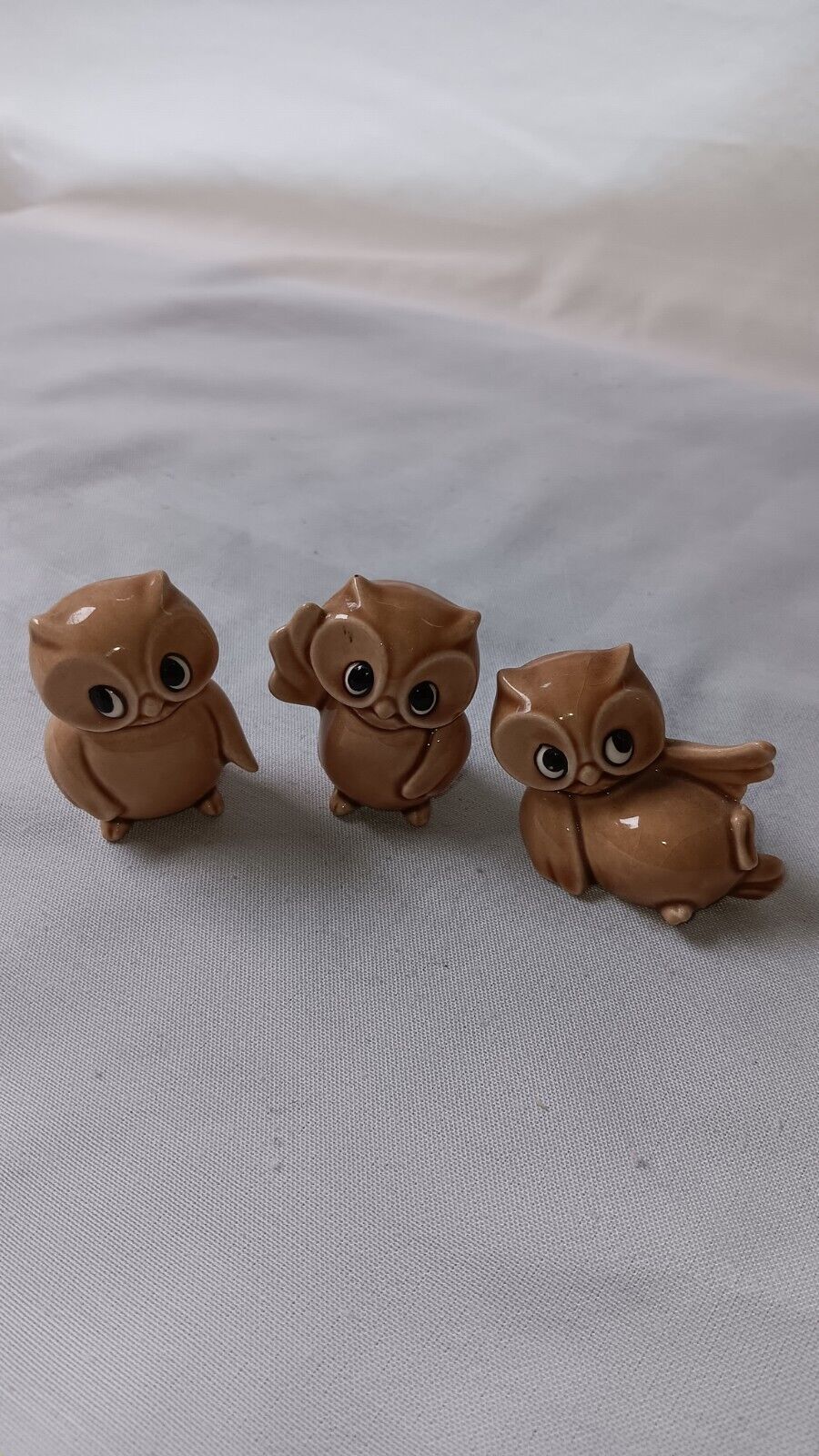 Vintage Miniature Owl Figurines Set of 3