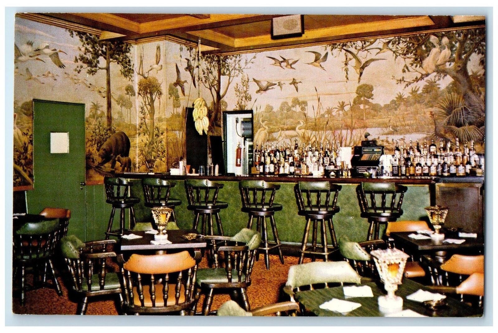 1983 The Everglades Lounges Bar Inn Hotel Restaurant Clewiston Florida Postcard