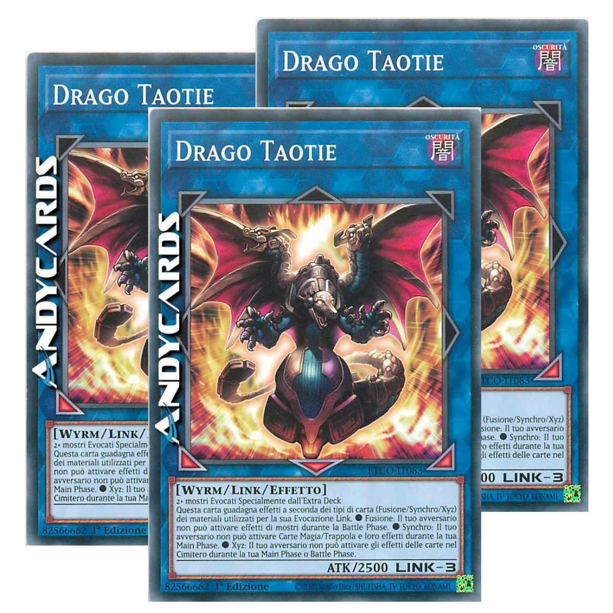 3x DRAGON TAOTIE • (Taotie Dragon) • Common • ETCO IT083 • Yugioh • ANDYCARDS