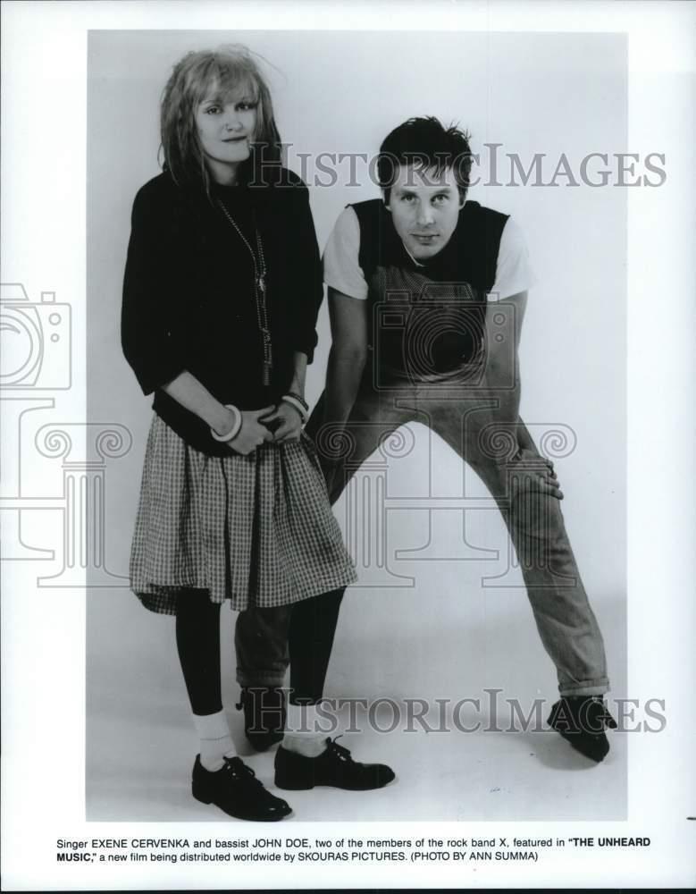 1986 Press Photo Exene Cervenka & John Doe of \