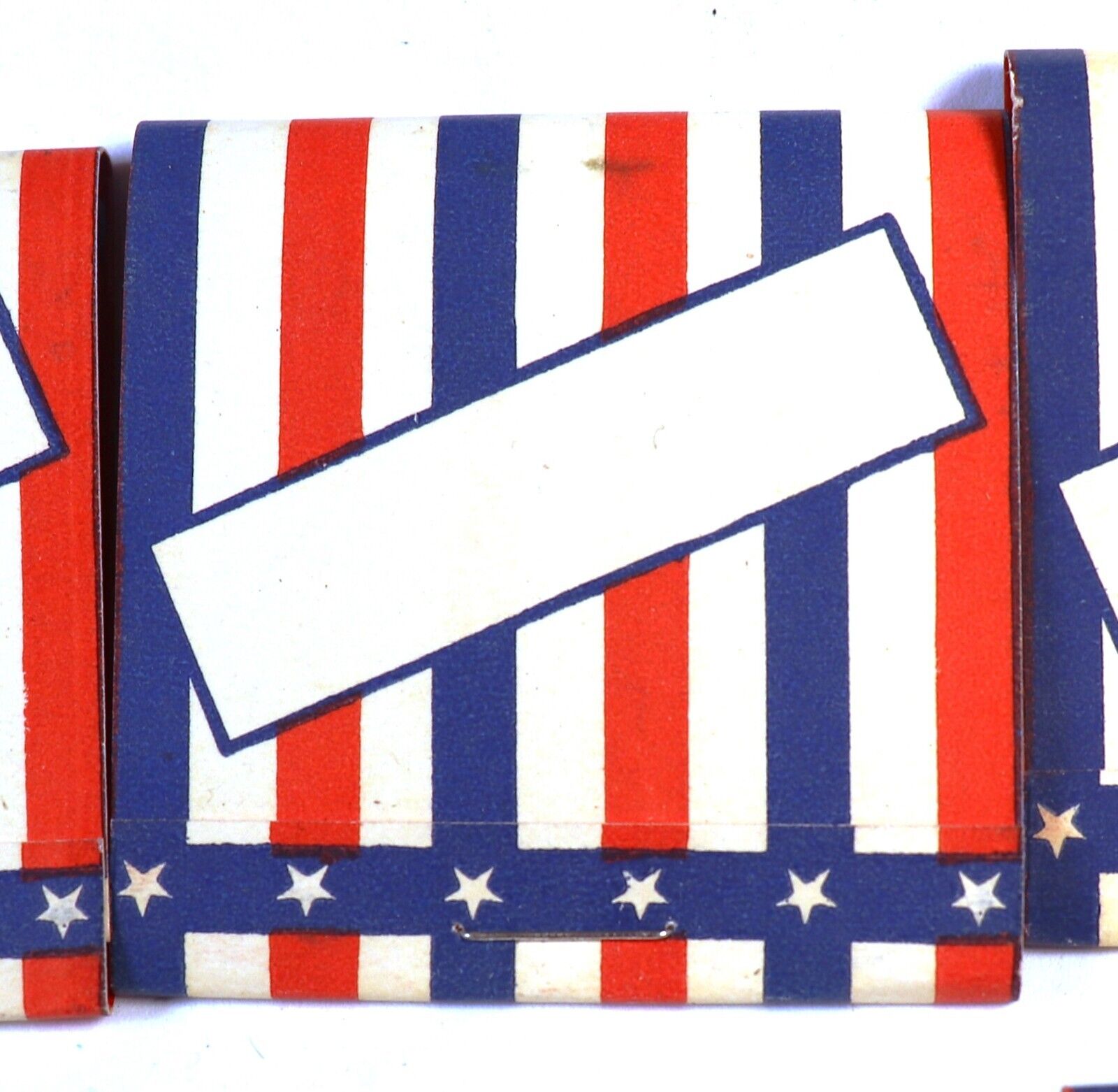 11 Vintage Patriotic Red White Blue Matchbooks With Blank Space for Personalize