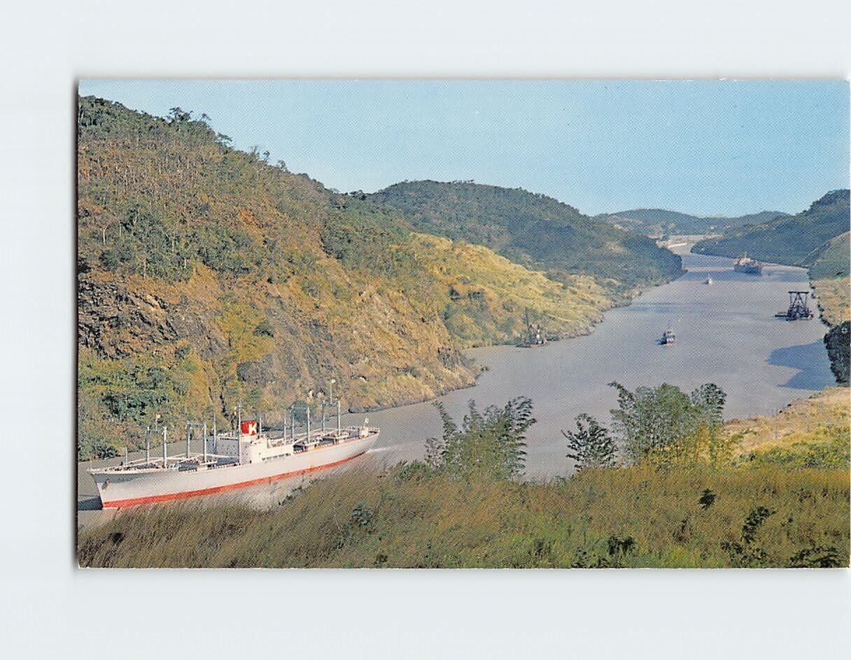 Postcard The famous Gaillard Cut of the Panama Canal Panama