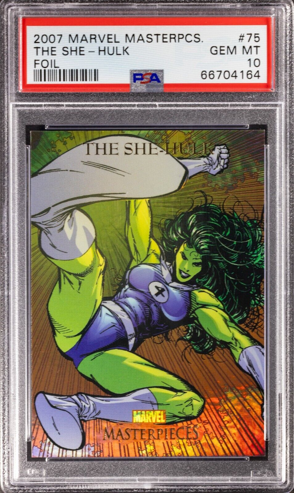 2007 Marvel Masterpieces Foil #75 She-Hulk PSA 10 MINT