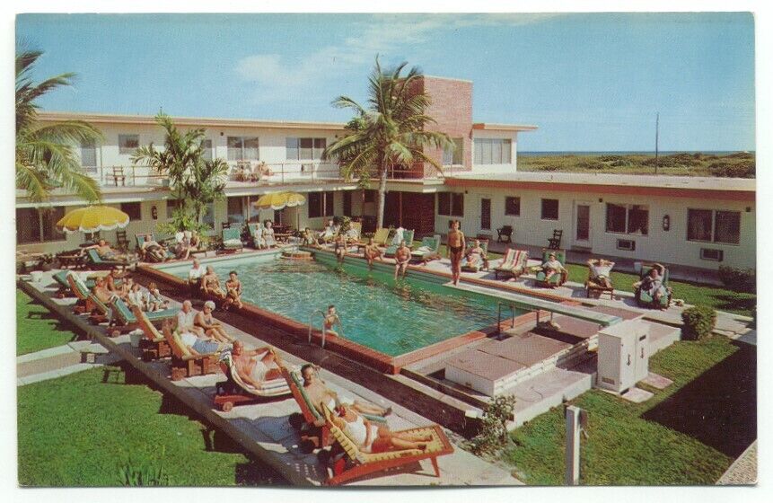 Hollywood Beach FL Virmily Motel & Apartments N. Ocean Ave. Postcard Florida