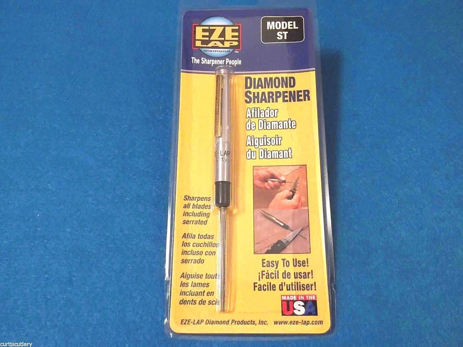 EZE LAP model ST Diamond Tapered Rod Shirt Pocket knife Sharpener EZLST NEW