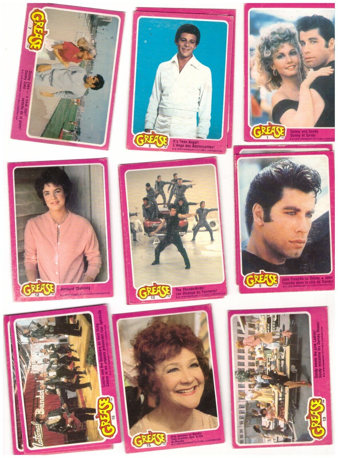 grease 1 card singles 1978 canadian variant editions 